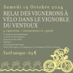 Relai des vignerons à vélo dans le vignoble du Ventoux